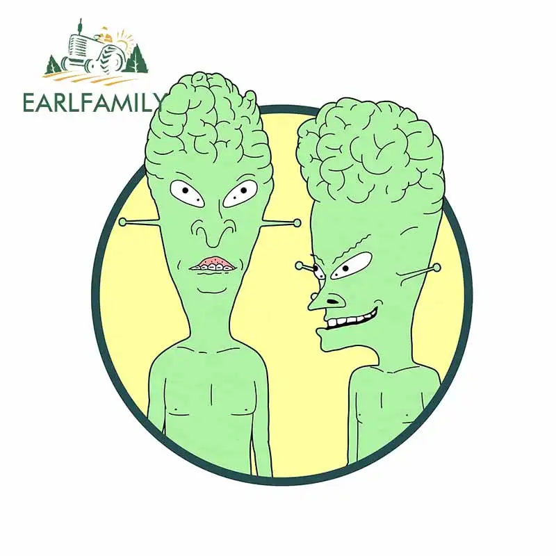 EARLFAMILY 13 см x 12 для Beavis и Butthead Мультяшные автомобильные наклейки Солнцезащитная