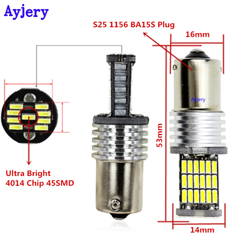 2X Canbus без ошибок 1156 1157 T20 7440 7443 4014 45 SMD 3156 3157 красный белый Автомобильный