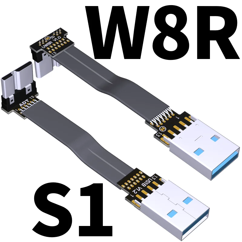 FPV Micro USB 3 0 тип А двойной угловой адаптер FPC лента USB3.0 micro-B к фотокабелю для