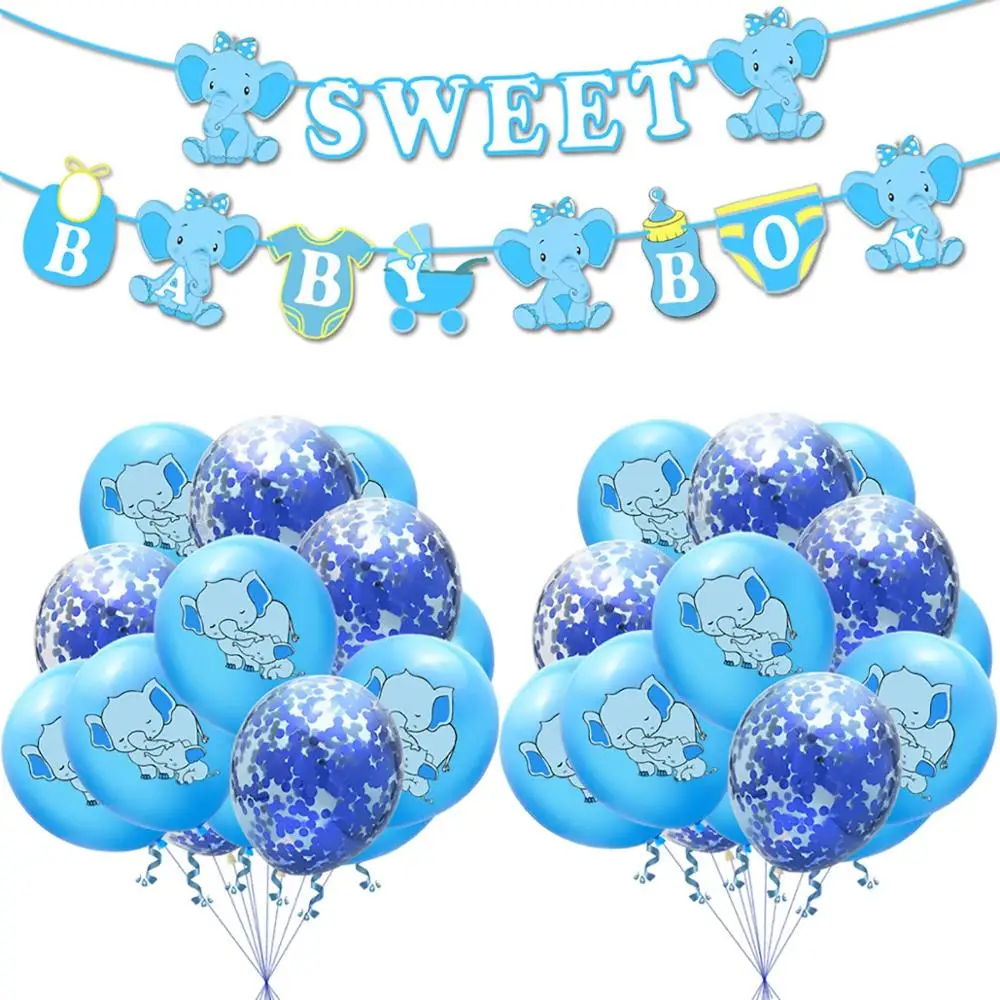 FENGRISE Слон шар Baby Shower декор для мальчиков и девочек баннер Пол раскрыть вечерние