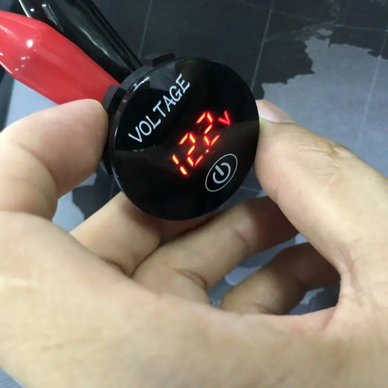 Car Motorcycle DC 5V-48V LED Panel Digital Voltage Meter Battery Capacity Display Voltmeter with Touch ON OFF Switch | Инструменты