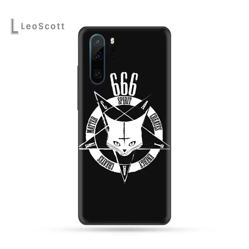 

Pentagram 666 Demonic Satanic Phone Case For Huawei P40 P20 P30 lite Pro P Smart 2019 Mate 40 20 10 Lite Pro Nova 5t