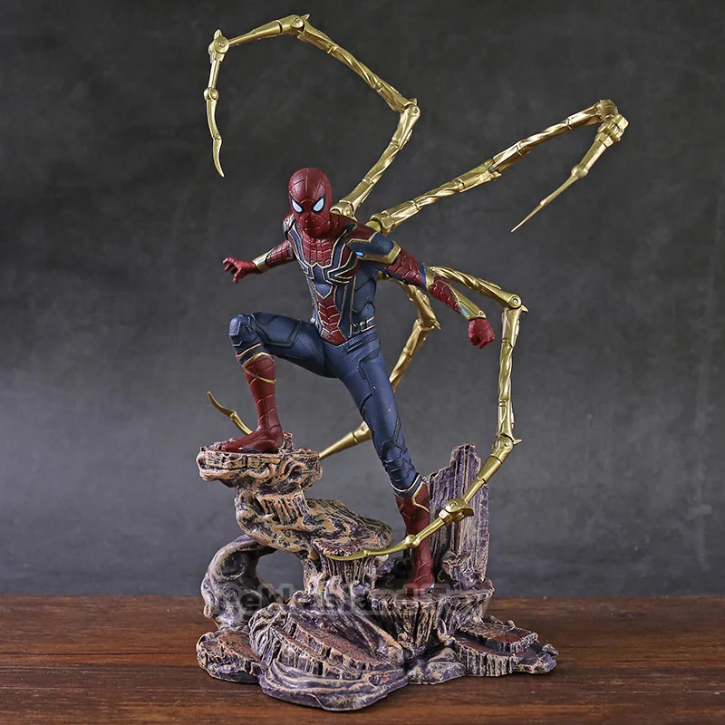 Железный студии Человек паук Статуэтка из ПВХ движущаяся фигурка Коллекционная