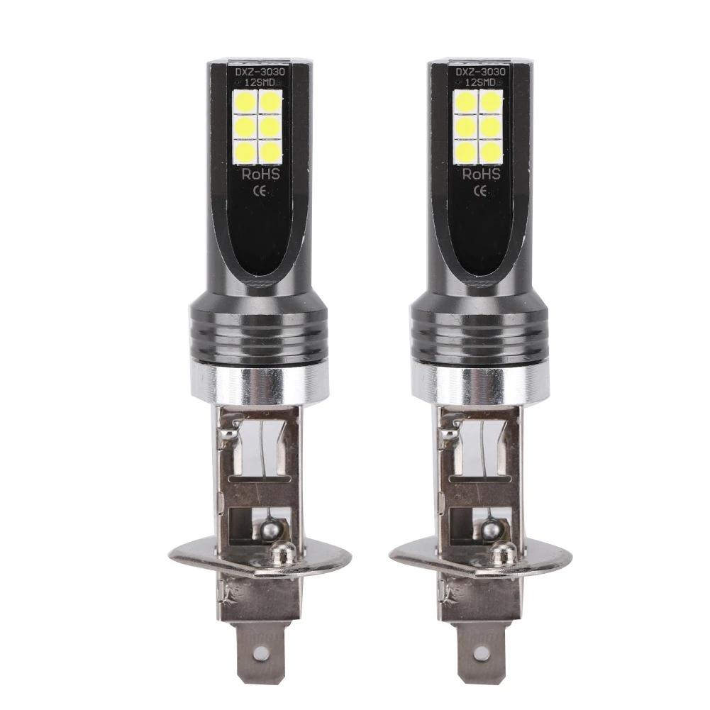 

Pair 24W 1000LM H1 3020 12LED White Light Bulb for Car Headlight 12V-24V