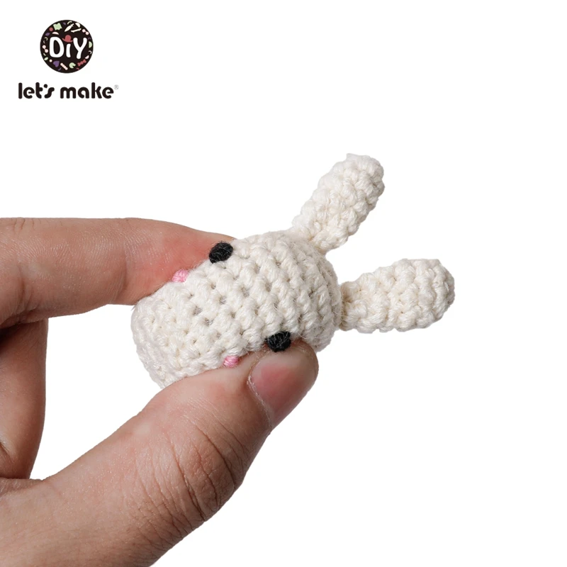 

Let's Make Crochet Beads 1pcs DIY Baby Accessories Rodent Animal Rabbit Panda Cotton Childen's Goods Food Grade Teething Toys