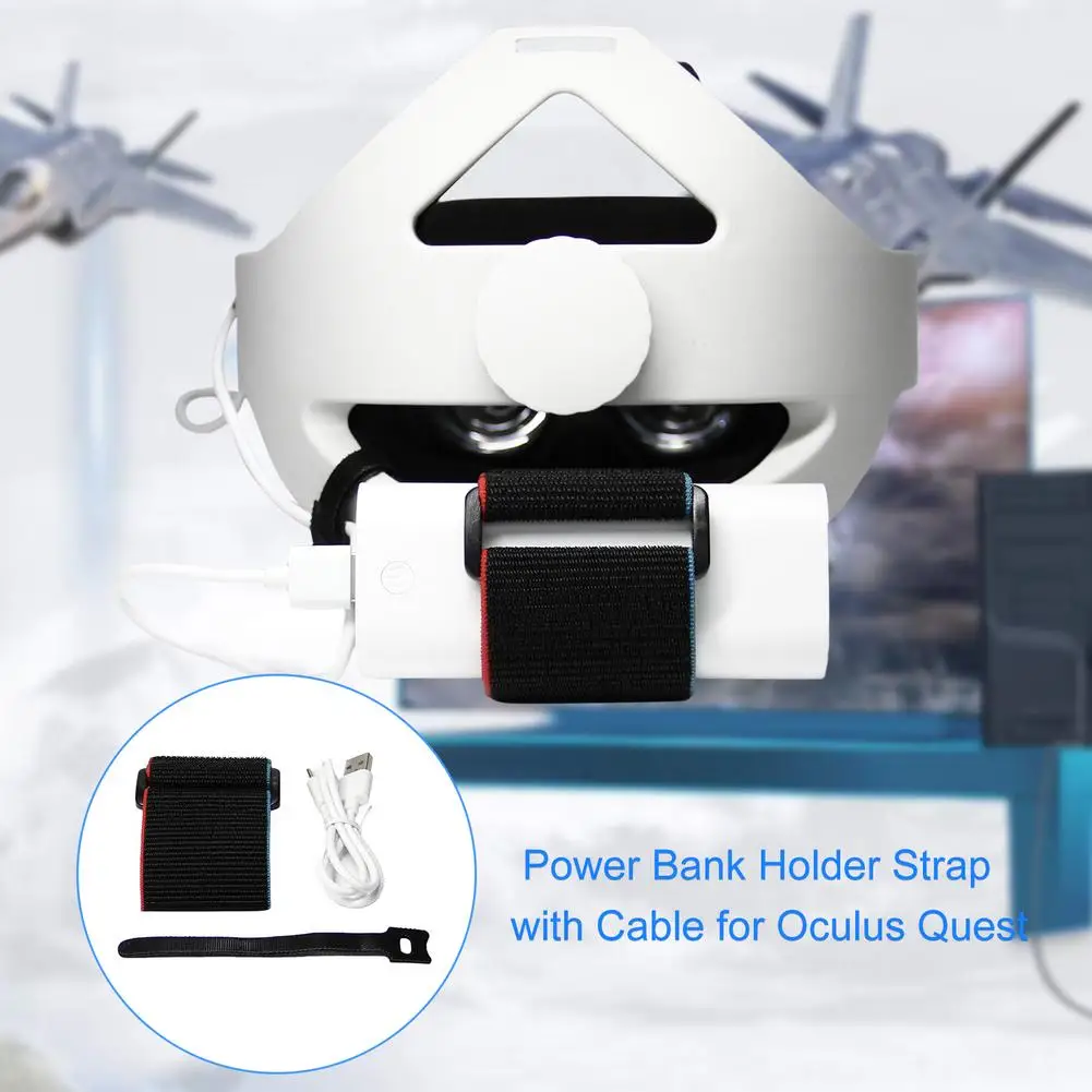 

Универсальный ремешок для батарей VR, держатель внешнего аккумулятора, ремешок с кабелем, комплект аккумуляторов VR, фиксирующий регулируемы...