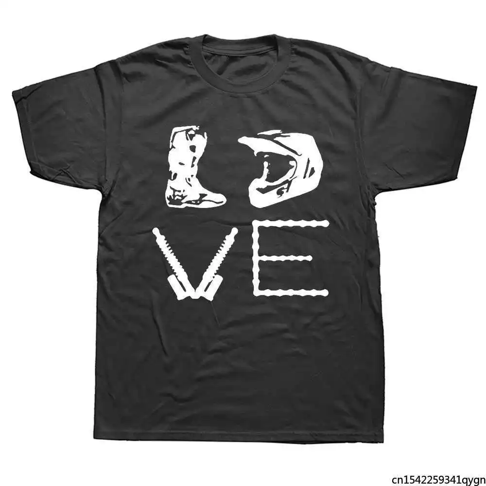 

DIRT BIKEER LOVE Bike Motocross Birthday Funny Unisex Graphic Fashion New Short Sleeve T Shirts O-Neck Men T-shirt