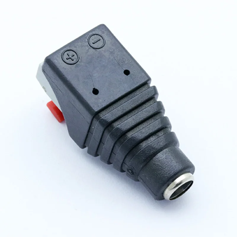 

100PCS DC Power Connector 5.5mmx2.1mm DC Power Male/Female 2 Poles AV Balun Terminal Adapter for LED Strip Light CCTV Camera
