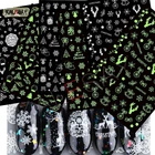 Светящиеся в темноте наклейки для ногтей дневные и белые наклейки для ногтей Маникюрный дизайн Рождественская Луна Звезда ночные огни наклейка на ногти