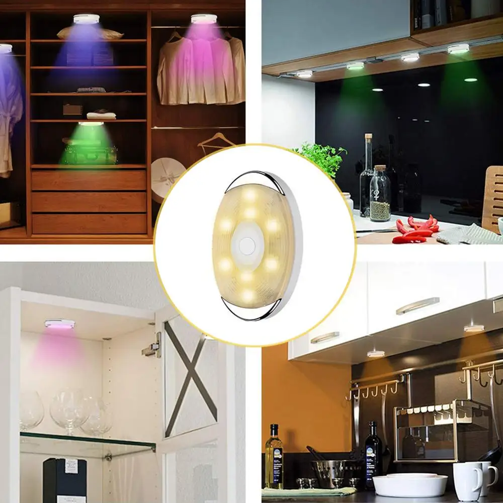 3 шт. светодиодный Беспроводная светодиодсветильник подсветка для шкафа с