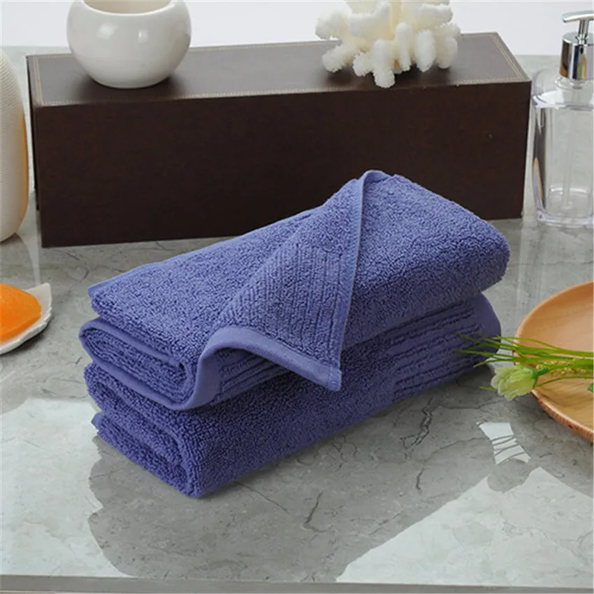 

2pcs Free shipping 36*76 cm cotton towels luxury thickened cloth for home bathroom super absorbent 10 colors travel soft towel