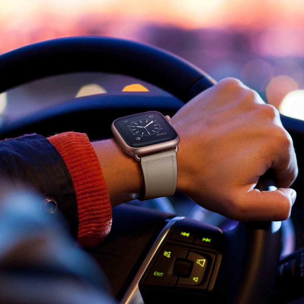 

Genuine Leather Band Strap For Apple Watch 42mm 44mm Watch Accessories Leather WatchBand Strap For iWatch Bracelet