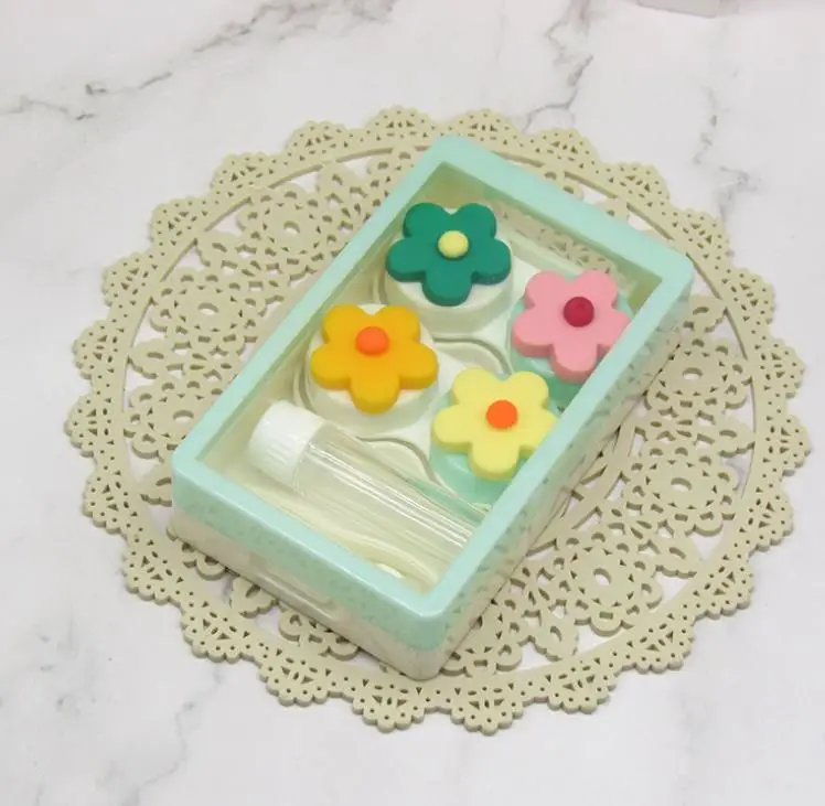 Новые модные чехлы для контактных линз симпатичные сделай сам две пары невидимых