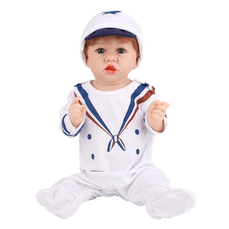 

58cm Realistic Doll Baby Soft Body Silicone Lifelike Toy Open Eyes Boy
