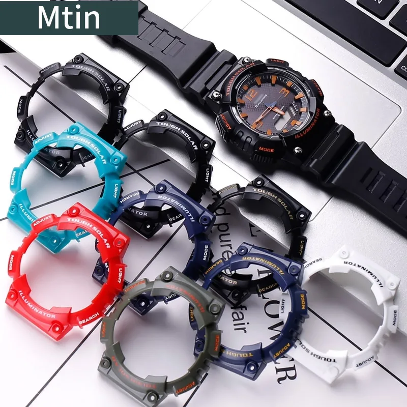 

Resin strap case men's pin buckle watch accessories For Casio AQ-S810W AQS800 outdoor sports wristband bracelet ladies Watchband