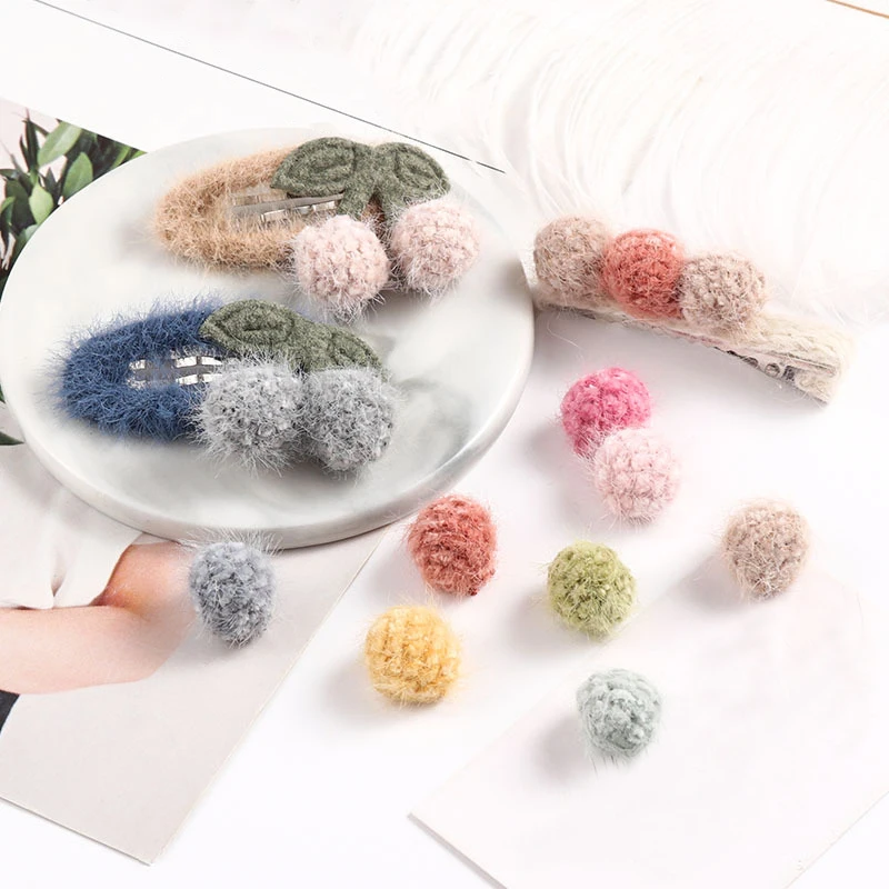 5 шт. 15 мм поделки своими руками помпон шариковые принадлежности для волос
