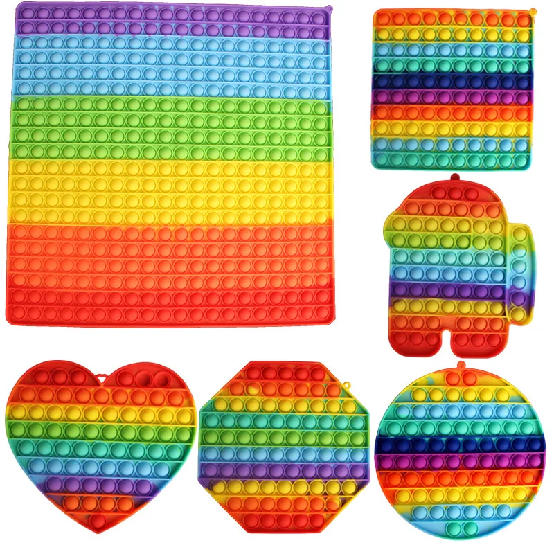 

2021 New Super Big Size Push Bubble Toys Desk toys Autism Needs Squishy Stress Reliever Toys Adult Kid Funny Anti-stress Fidget