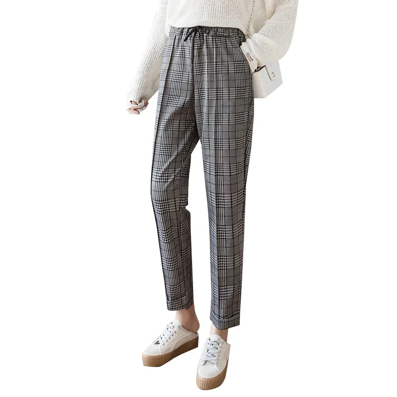 Женские винтажные брюки-шаровары с эластичной резинкой на талии повседневные