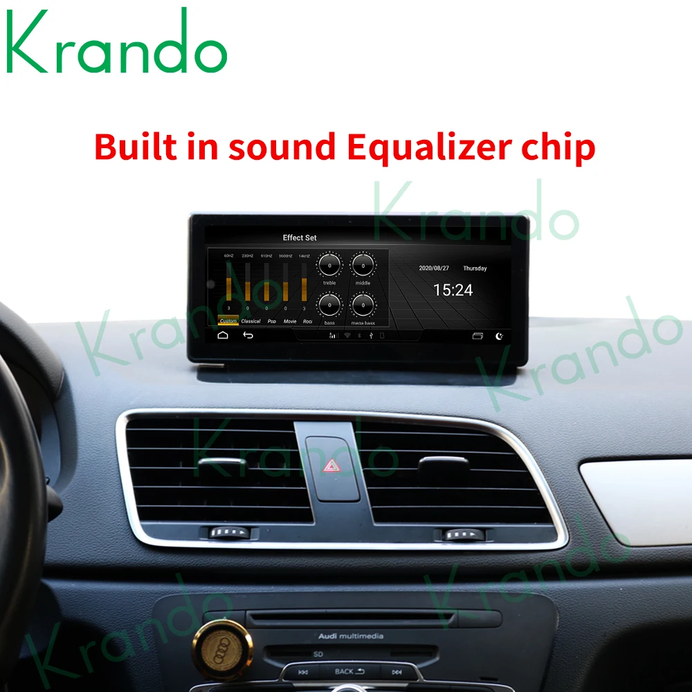 구매 Krando 8.8 인치 4 + 128GB 안 드 로이드 10.0 자동차 오디오 시스템 GPS 아우디 Q3 2011-2017 자동차 헤드 유닛 무선 Carplay 안 드 로이드 자동