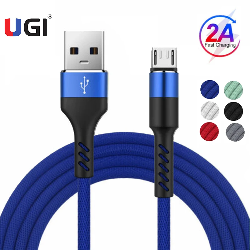 UGI USB кабель для зарядки Android Micro Шнур ткань Мобильный телефон Аксессуары