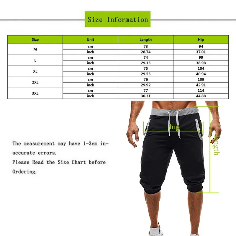 Мужские тренировочные брюки повседневные летние шорты до колена с завязками для