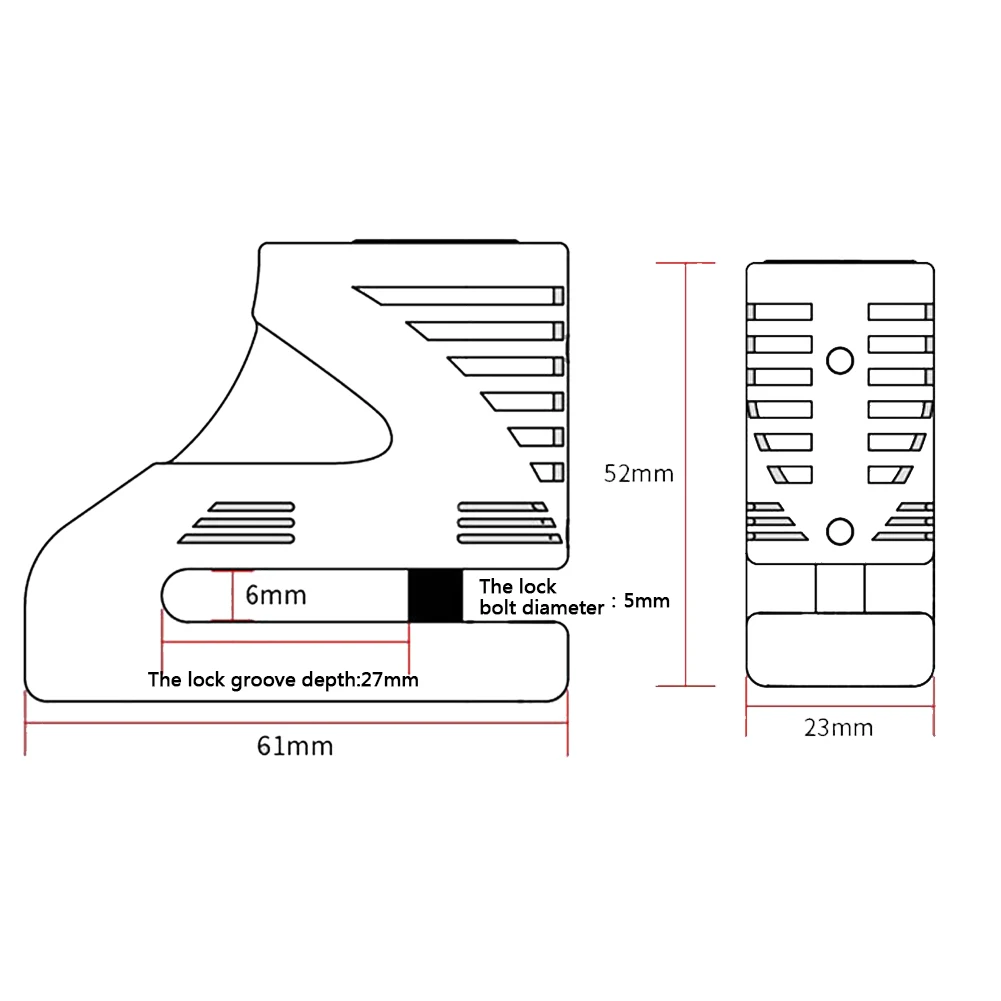 Водонепроницаемый сверхпрочный противокражный замок из алюминиевого сплава для