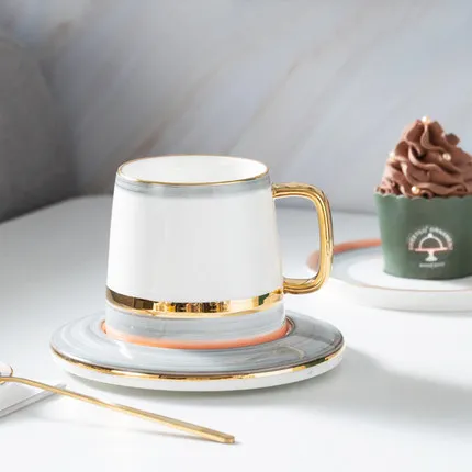 Роскошная керамическая кружка портативная чашка для кофе ручной работы