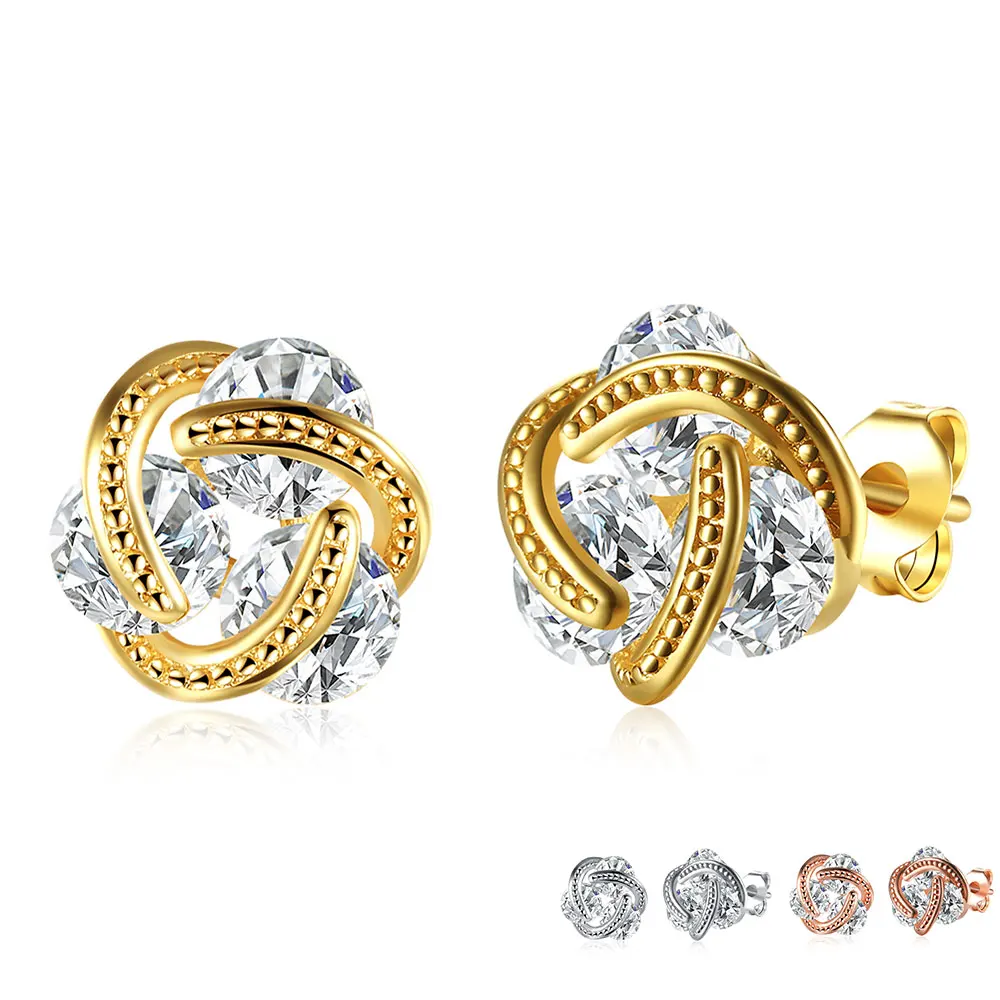 

ZEMIOR Line Ball Stud Earrings For Women Clean Cubic Zirconia Creativity Earring Anniversary Female New Arrival Fashion Jewelry