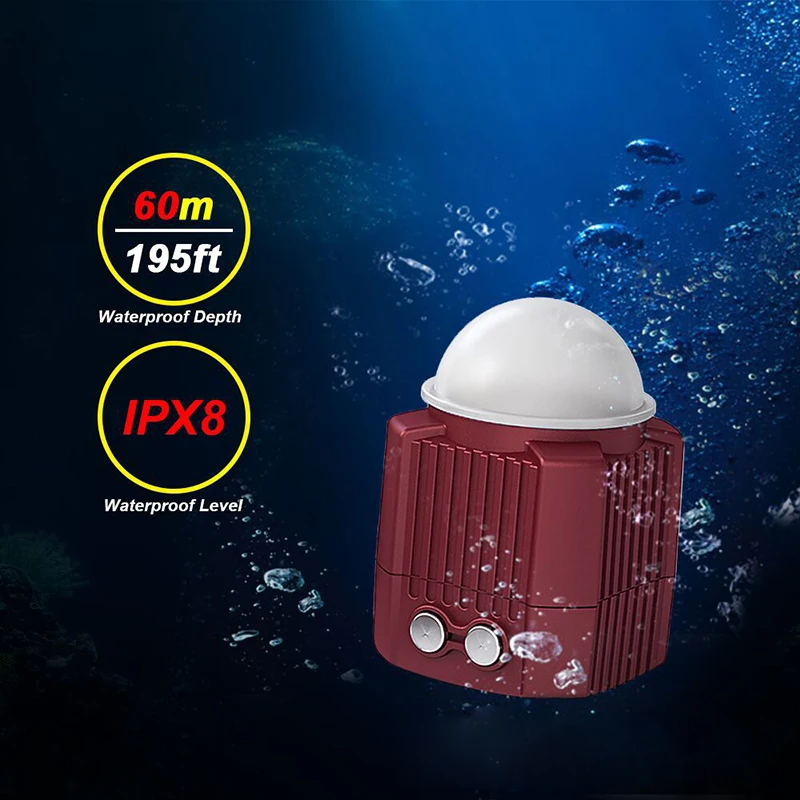 

New Waterproof LED Light Mini Portable Diving Light Outdoor Photography Fill Light For Camera or Underwater Photography Lighting