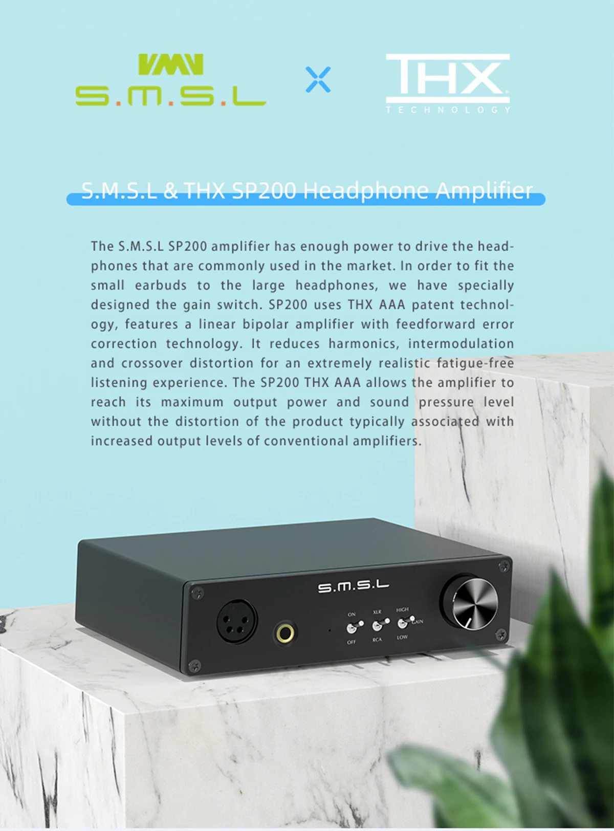 SMSL SP200 THX AAA 888 технология усилитель для наушников OPA564