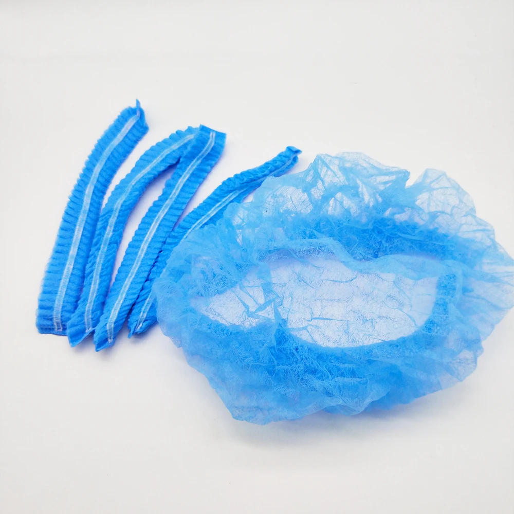 Нетканые одноразовые колпачки плиссированная Пылезащитная шляпа для