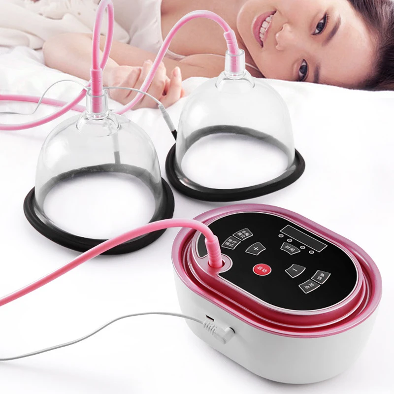 Electric Breast Enhancement Instrument Micro-Current Acupuncture Moxibustion Breast Enlargement Massager Vacuum Liposuction Tool