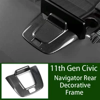 car behind the navigator decorative frame carbon fiber sticker for honda civic 11th gen 2020 2021 modification accessories parts
