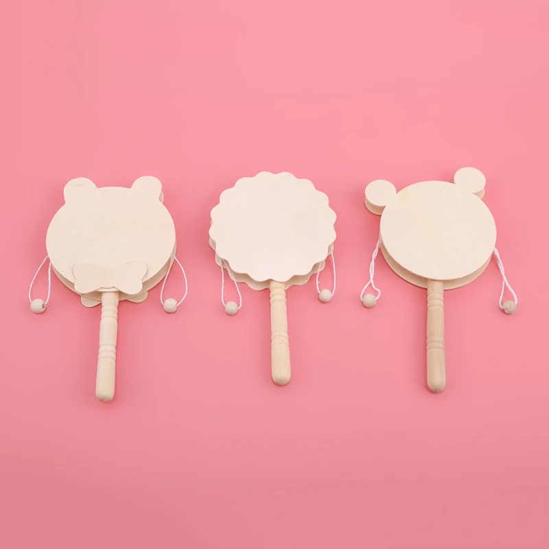 Деревянная погремушка Буковый медведь ручная прорезыватель деревянное кольцо