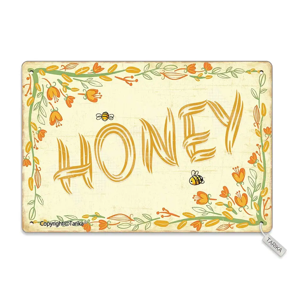 

Декоративная железная табличка Honey 8x12 дюймов, винтажное украшение для дома, кухни, ванной, фермы, сада, гаража, вдохновляющие цитаты на стену