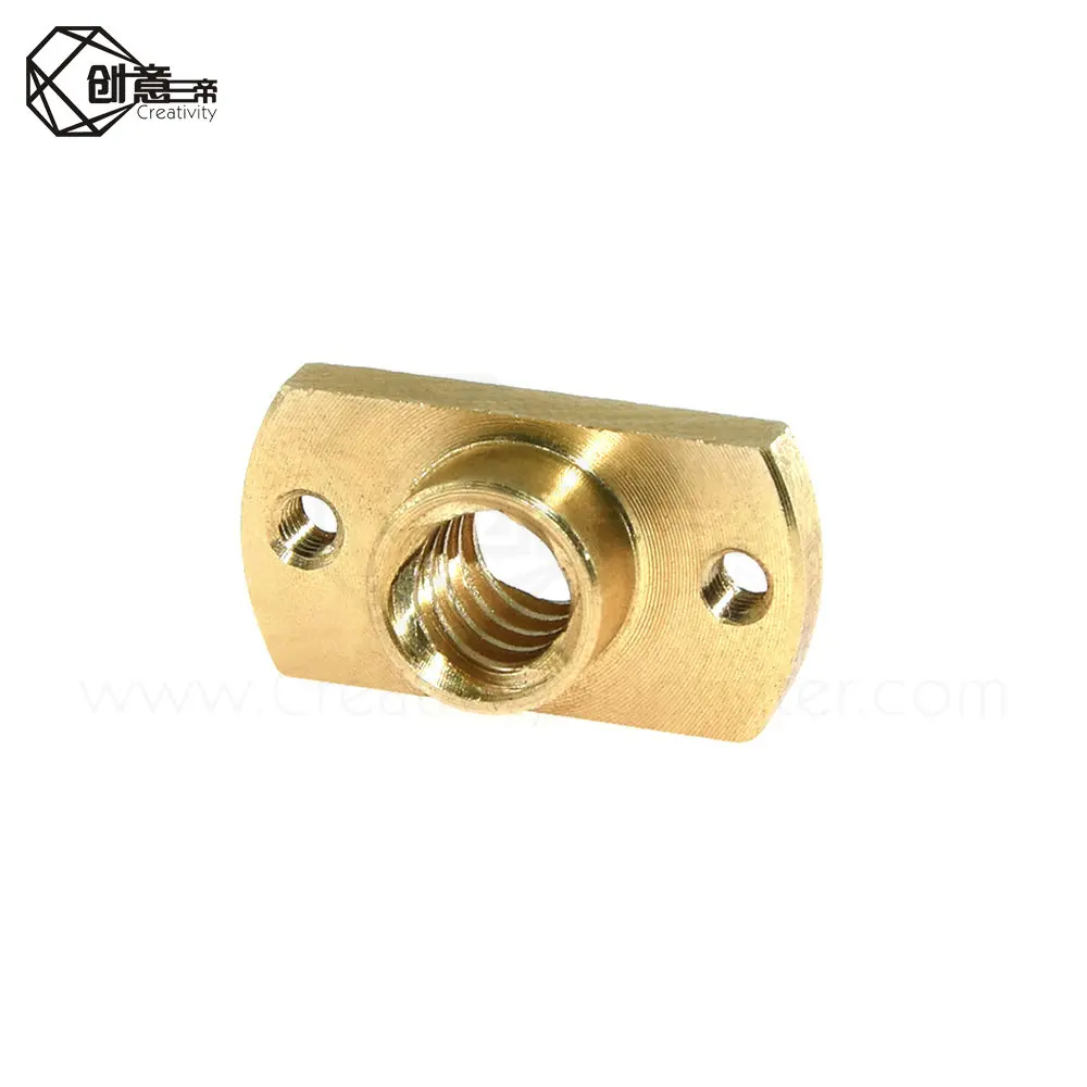 Свинцовая гайка T8 с шагом 2 мм свинцовая 8 Латунная t8x8 фланцем для деталей CNC Ender 3