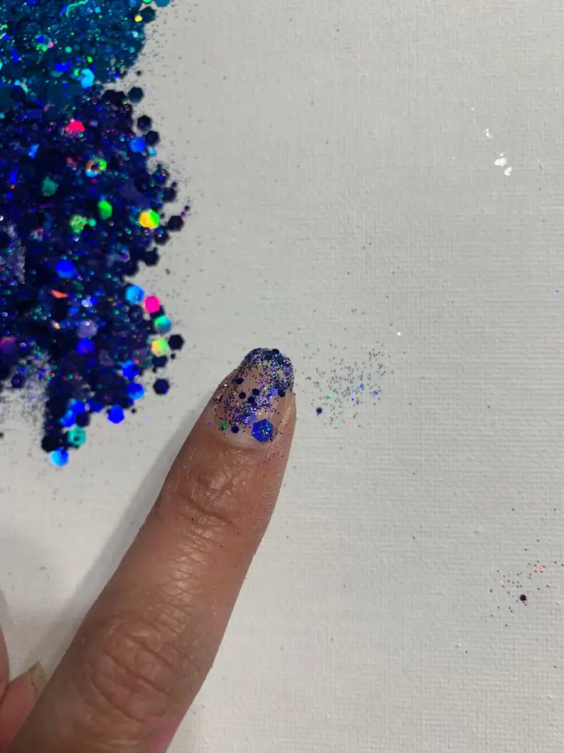 Лак для ногтей 50 г Смешанные шестигранные формы массивные блестки 12 цветов