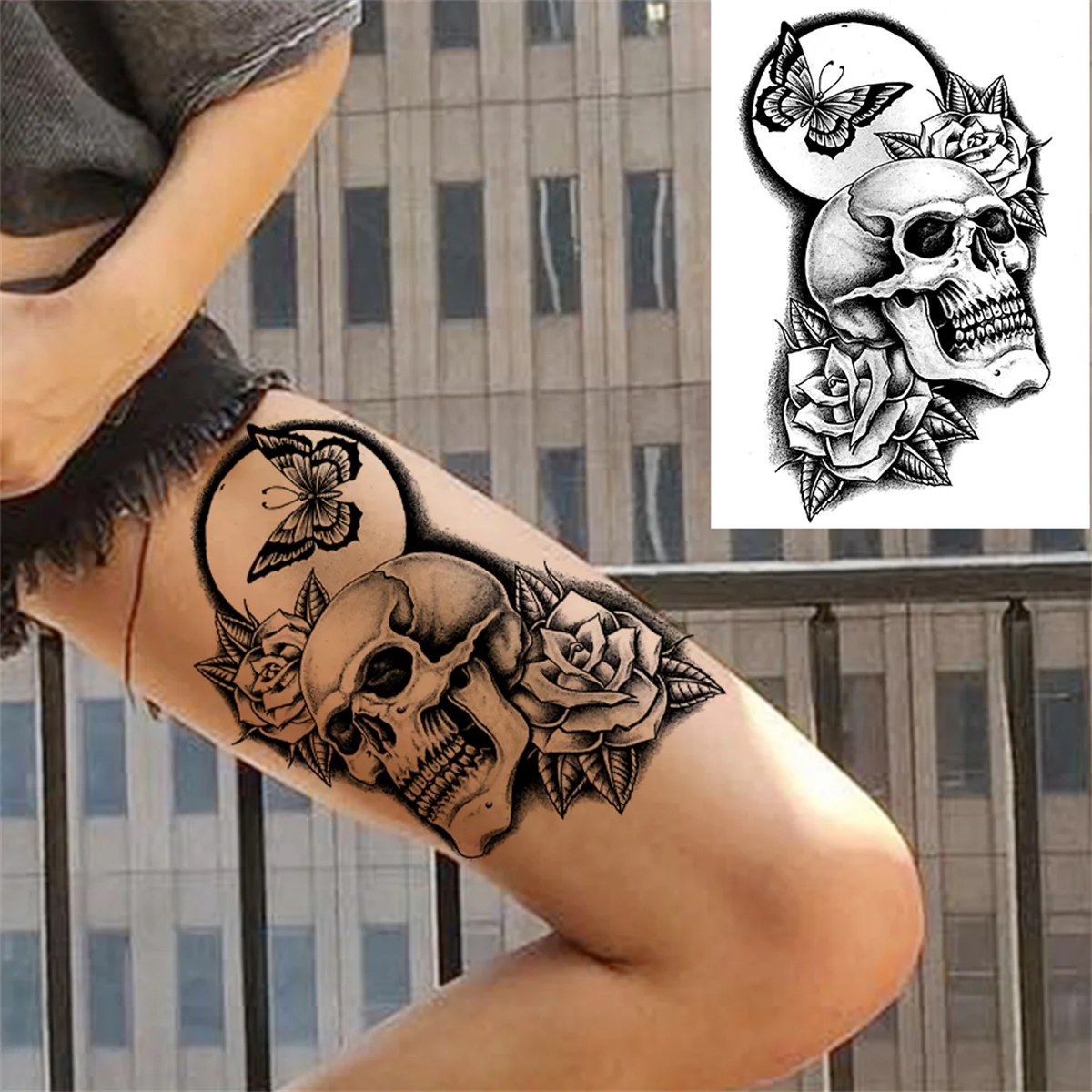 Временные татуировки злых гангстеров для женщин мужчин взрослых детей.