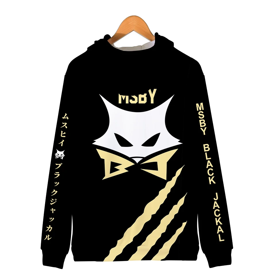 

Popular Japanese Anime Haikyuu MSBY Black Jackal 3D Unisex Zipper Hoodie Fashion Spring/Autumn Adult Children Casual Fashion