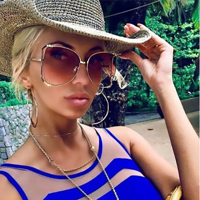 Большие коричневые Солнцезащитные очки женские квадратные оттенки 2020 винтажные