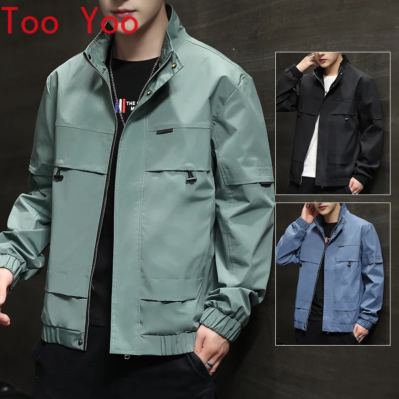 

Men's spring and autumn Korean fashion 2021 new handsome casual cargo jacket on autumn clothes jacket men