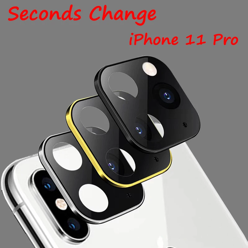 Секундная Замена для iPhone 11 Pro металлическая стеклянная крышка объектива камеры XS