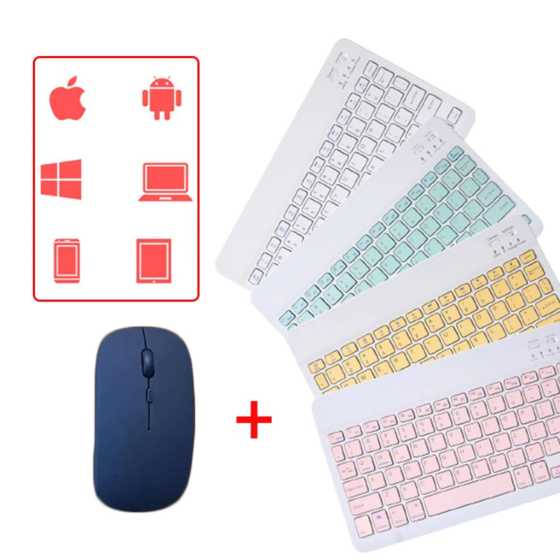 

Mini wireless bluetooth keyboard and mouse set suitable for iPad Android phone tablet compatible with Android IOS Windows system