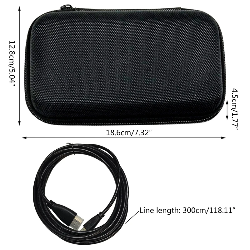 

Carrying Suitcase, Portable Bag Tempered Glass Film & Cable for Retroid Pocket 2 Accessories Kit