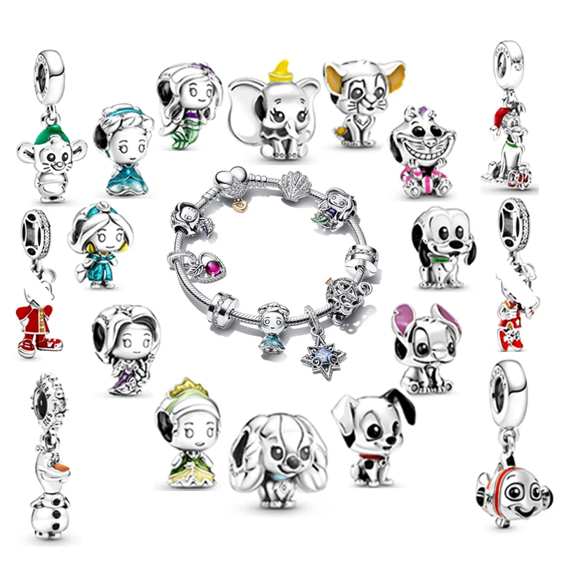 

Jewelry Women Bracelets Fit Original Pandora DIY Accessories Charms Animal Mouse Dog Cat Joyas De Plata 925 Sterling Silver Luxe