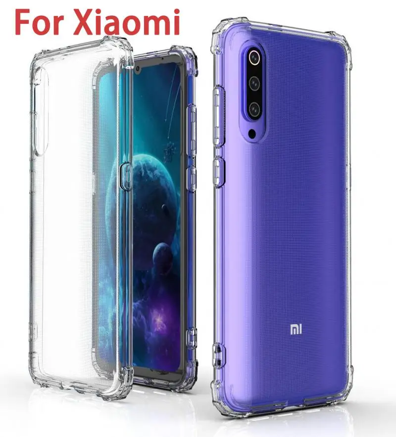 Прозрачный чехол из ТПУ для Xiaomi Redmi Note 7 8 15 типов силиконовые надувные мешки