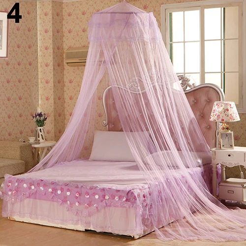 House Bedding Decor Summer Sweet Style Round Bed Canopy Dome Mosquito Net Princess Students for Bedroom | Дом и сад
