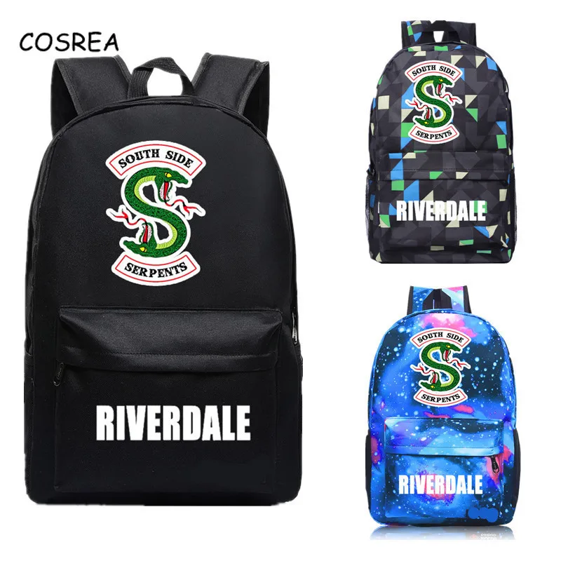 

Riverdale Serpents Schoolbag Women Backpack Male Solid School Backpack Riverdale Southside Male Solid Schoolbag