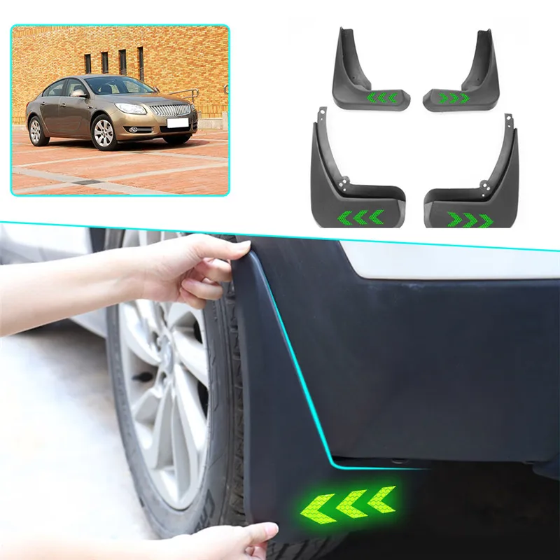Зеленый Передние задние брызговики для Vauxhall, opel insignia 2009 2010 2011- для Buick Regal защита от брызг для крыла Mudflap автомобильные аксессуары - Цвет: Зеленый