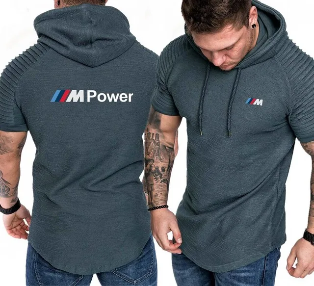 Short Sleeve Hoodies Men Casual Thin Hoodie hip hop Tracksuit Hoody Motorsport Shifter M Power Hooded Sweatshirts Summer Shirt H |